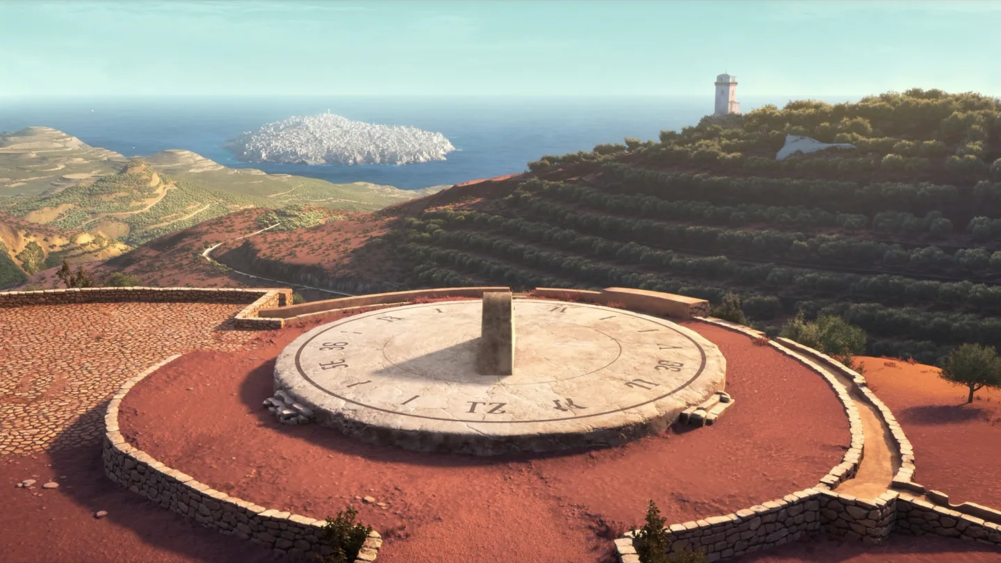 The landscape of The Sun Clock